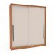 Guarda-Roupa Casal Valência 2 Portas 2 Gavetas Freijó e Creme