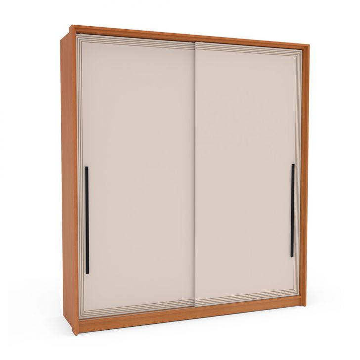 Guarda-roupa Casal Valência 2 Portas 2 Gavetas Freijó E Creme