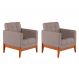 Image of Conjunto com 2 Poltronas Brooks Linho Cinza e Amêndoa MO173UP58GJPMOB
