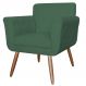 Poltrona Decorativa Isa em Tressê Suede Verde - DS Estofados