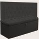 Kit Cabeceira Lunna + Calçadeira Itália King 195 CM Suede Preto - D A Decor