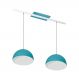 Lustre Pendente Design 7632 2 Lâmpadas E27 Azul