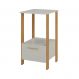 Mesa Lateral de Escritório Emily 100% MDF 1 Gaveta Off White e Freijó