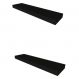 Conjunto com 2 Prateleiras Corp Preto 40 cm