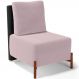 Poltrona Decorativa Sala de Estar Living Pés Madeira Hungria L02 Couríssimo Preto Suede Rosê - Lyam