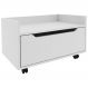 Balcao Gabinete 60 cm 1 Gaveta e 4 Rodizios BN3647 Branco Tecno Mobili