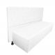 Cabeceira mais Calçadeira Casal King Juliana 190cm Para Cama Box Suede Branco - DS Estofados