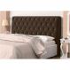 Cabeceira Casal King 190 cm Para Cama Box Lady Napa Marrom Botões Strass - DS Estofados