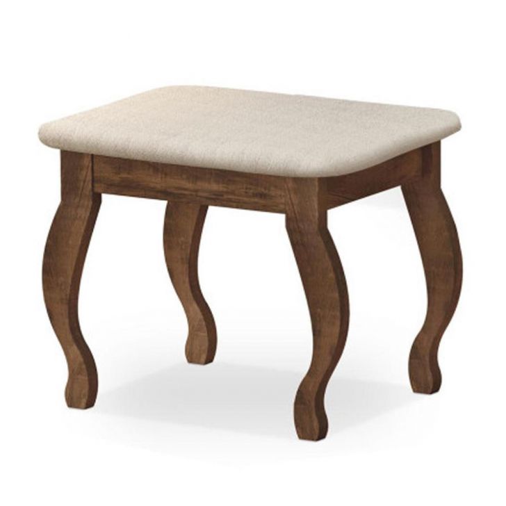 Banqueta Almofadada para Penteadeira Camarim Malbec - Móveis Luapa