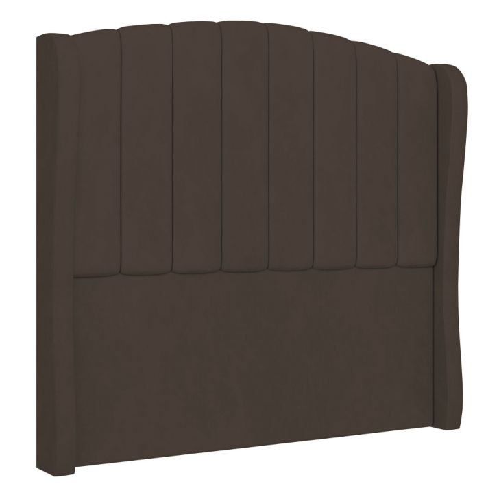Cabeceira Casal Queen Cama Box 160cm Glenda Z04 Veludo Marrom - Mpozenato