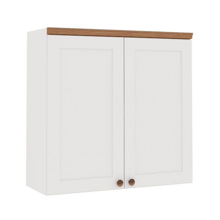 Armário Aéreo Iluminata 2 Portas Branco 80 cm