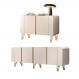 Conjunto Buffets Bambino/Virginia Sala de Estar MDP/MDF Pés em Aço Off White G26 - Gran Belo