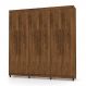 Guarda Roupa Casal 6 Portas 218 cm Elegância Imbuia - Pallazio