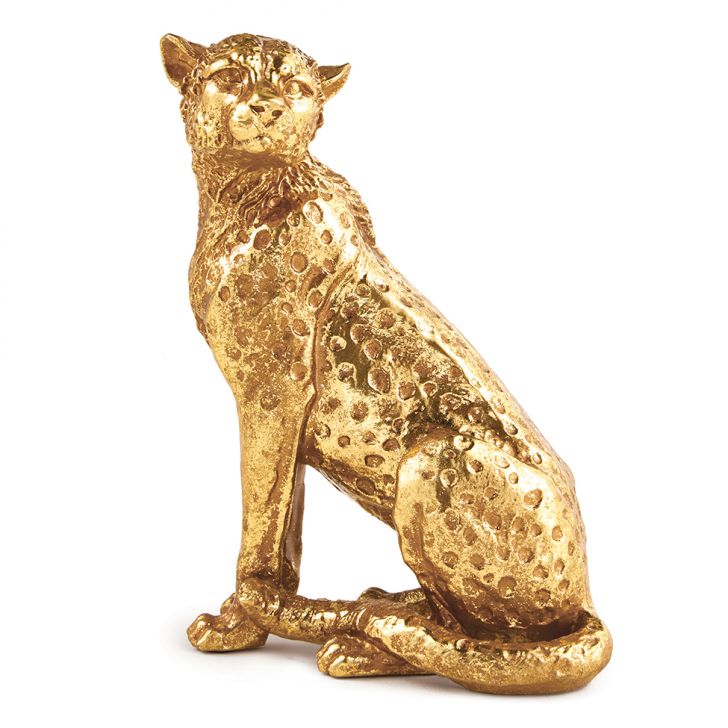 Escultura Decorativa Felinos Ii Dourada