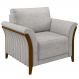 Poltrona Decorativa Sala de Estar 102cm Pés Madeira Roya M22 Veludo Cinza - Mpozenato