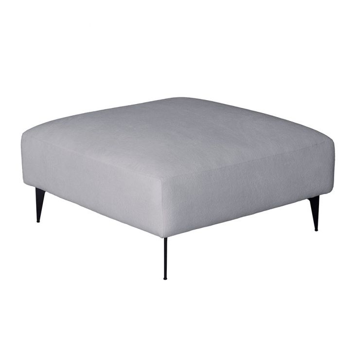 Puff Unne Bouclé Cinza 85cm