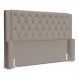 Cabeceira Atena Para Cama Box Queen Size 160cm Capitonê com Frame Suede Bege - Desk Design