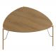 Mesa de Centro Para Sala de Estar Alta Pés Industrial Dourado Alef I03 Louro - Lyam Decor