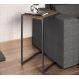Mesa Lateral Sala Aço Preto Vermont Milani Store