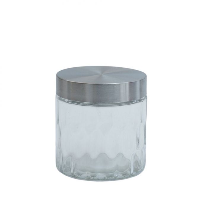 Pote de Vidro com Tampa de Inox Mozcada 800ml Natural