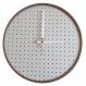 Relógio Round Marrom Mostrador Branco Perfurado 50 cm