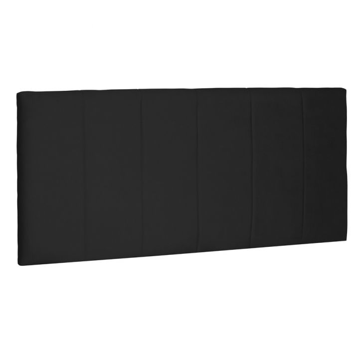 Cabeceira Painel Estofada Cama Box Casal King Ravenna 195cm Suede Preto - Desk Design