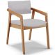 Cadeira Para Sala de Jantar Estar Living Giorgia L02 Linho Cinza - Lyam Decor