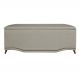Calçadeira Recamier Baú Casal King 195cm Greta Suede Bege - DS Estofados