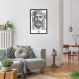 Quadro The Head of Christ Crowned 43x30 Caixa Preto