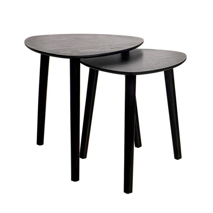 Conjunto de Mesa Lateral Ellie Preta