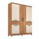 Guarda-Roupa Casal Barão 6 Portas 2 Gavetas Amêndola e Off White