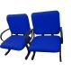 2 Cadeiras de Escritório Linha Plus Size Suporta até 250kg Azul