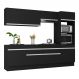 Armário de Cozinha Completa 5 peças com Rodapé MP2180 Made Multimóveis Preto/Branco