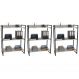 Kit 3 Estantes Livreiro Multiuso Prisma Estilo Industrial 80cm 3 Prateleiras C08 Snow - Mpozenato