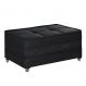 Puff Cama Solteiro Dobravel Com Rodízios Lindecor cor Preto
