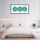 Quadro Mapa Mundi Globos Draw Art 86x43 Caixa Preto