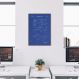 Quadro BluePrint Avião de Caça Azul 86x60 Filete Marrom Azul