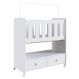 Mini Berço Moises Sem Colchao 2 Gavetas BY510 Branco Comm