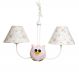 Lustre 2L Simples Com 2 Corujas Quarto Bebê Infantil