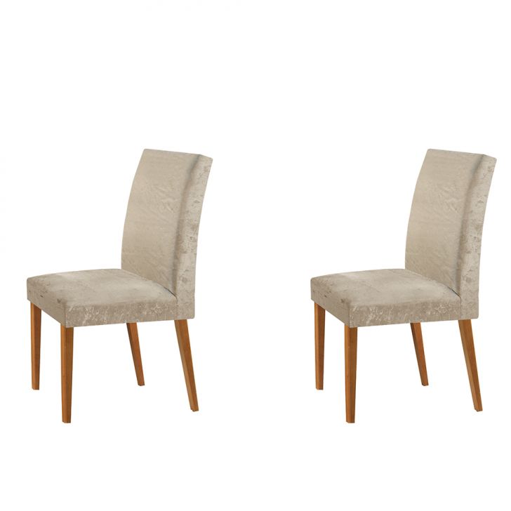 Conjunto com 2 Cadeiras de Jantar Atenas II Capuccino