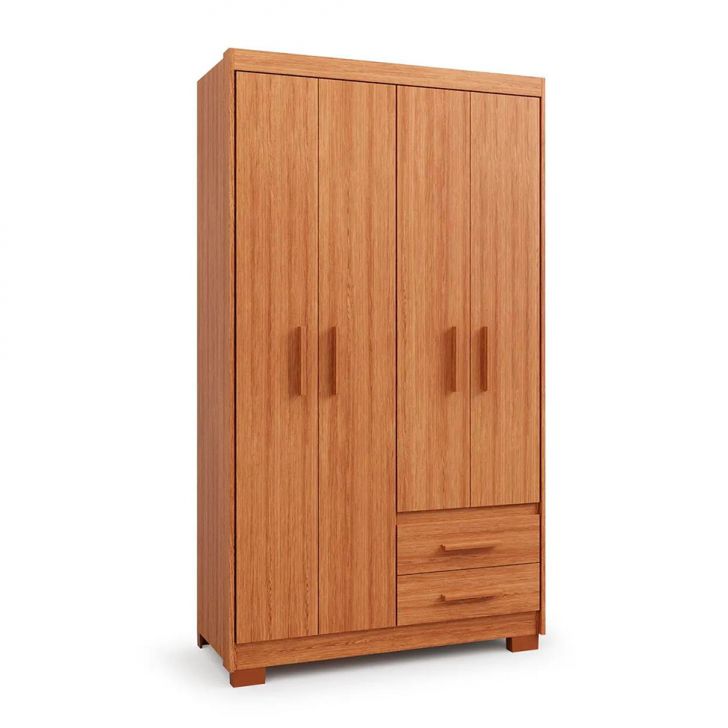 Guarda-roupa Solteiro Primacy 4 Portas 2 Gavetas Freijó
