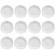 12 Pratos de Sobremesa 20,5cm Porcelana Tassel Germer Branco Redondo Mesa Posta