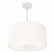 Pendente Cilíndrico Md-4080 Cúpula em Tecido 60x30cm Branco - Bivolt