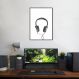 Quadro Fones de Ouvido 60x43 Filete Preto