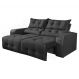 Sofá Galle 1,80m Velusoft Preto - Emobiliar