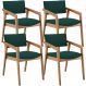 Kit 04 Cadeiras Para Sala de Jantar Estar Living Giorgia L02 Bouclê Verde - Lyam Decor