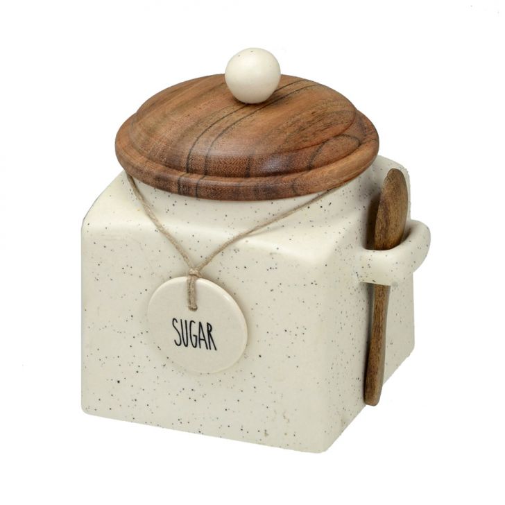 Pote para Açúcar Espressione Bege e Marrom