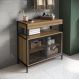Armário Gabinete para Banheiro Industrial com Portas de Metal sem Cuba Mel