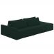 Sofá Ilha Modular com Puff para Sala Living 232cm Georgia Z08 Veludo Verde - Mpozenato