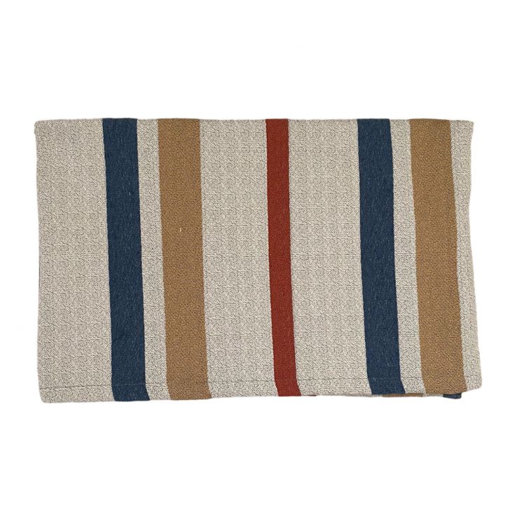 Passadeira Listrada OAK Mostarda e Azul 180x60 cm